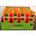 Plastic cups PP 4PC (Orange-151C) in display box paking #TG1002EG